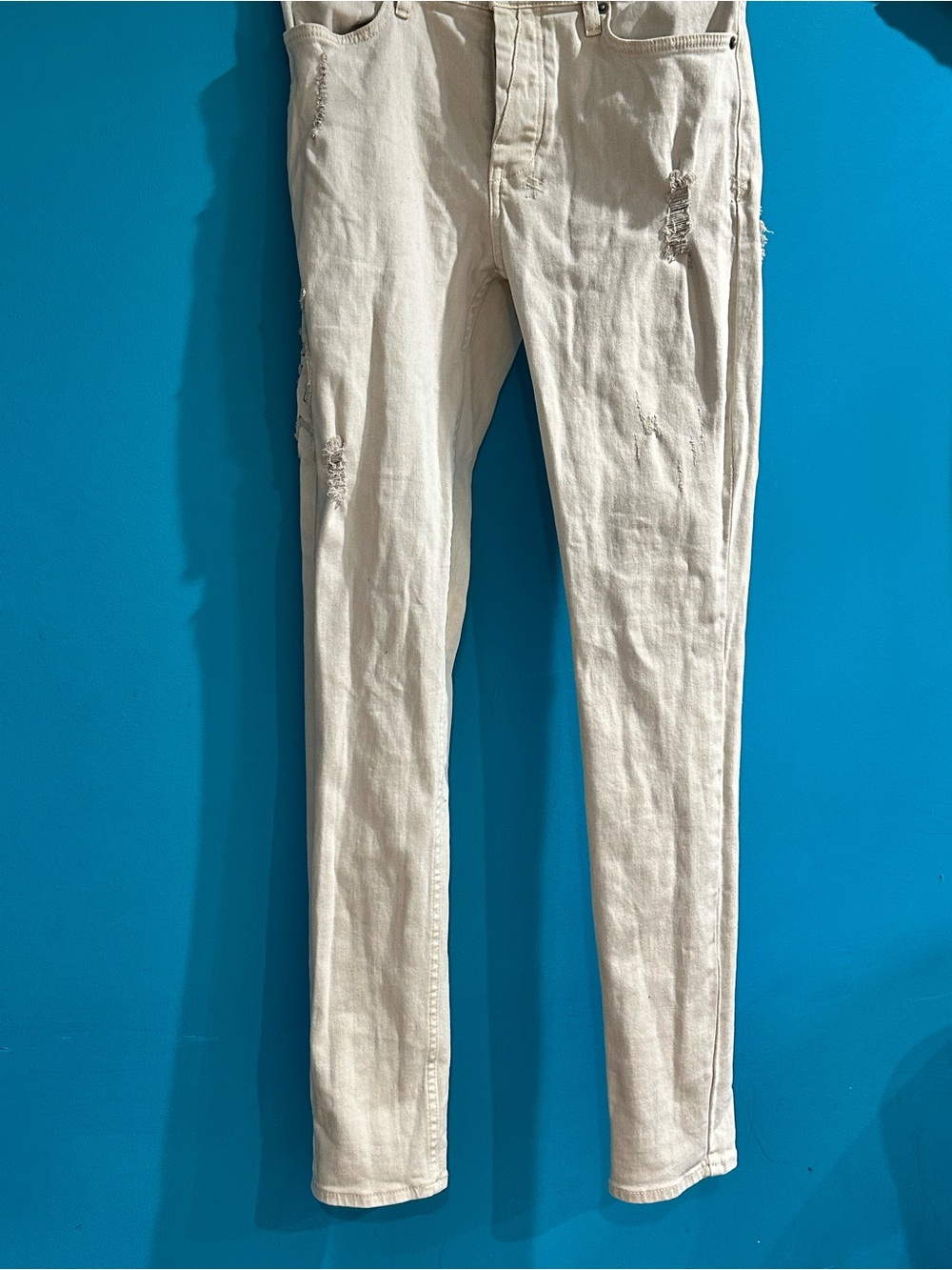 Ksubi White Distressed Skinny Jeans